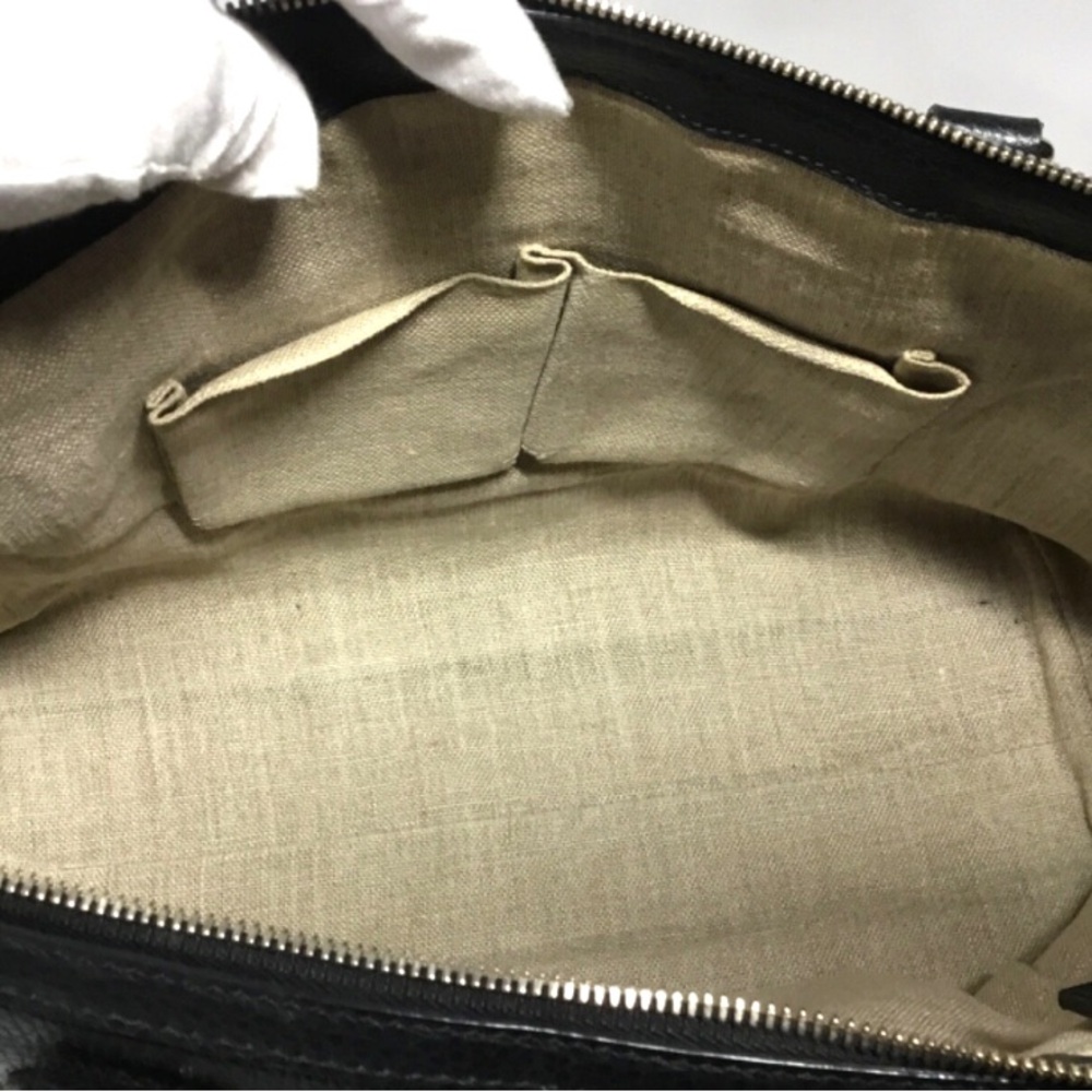 Authentic Gucci Black Leather Convertible Bag with COA - Picture 14 of 15